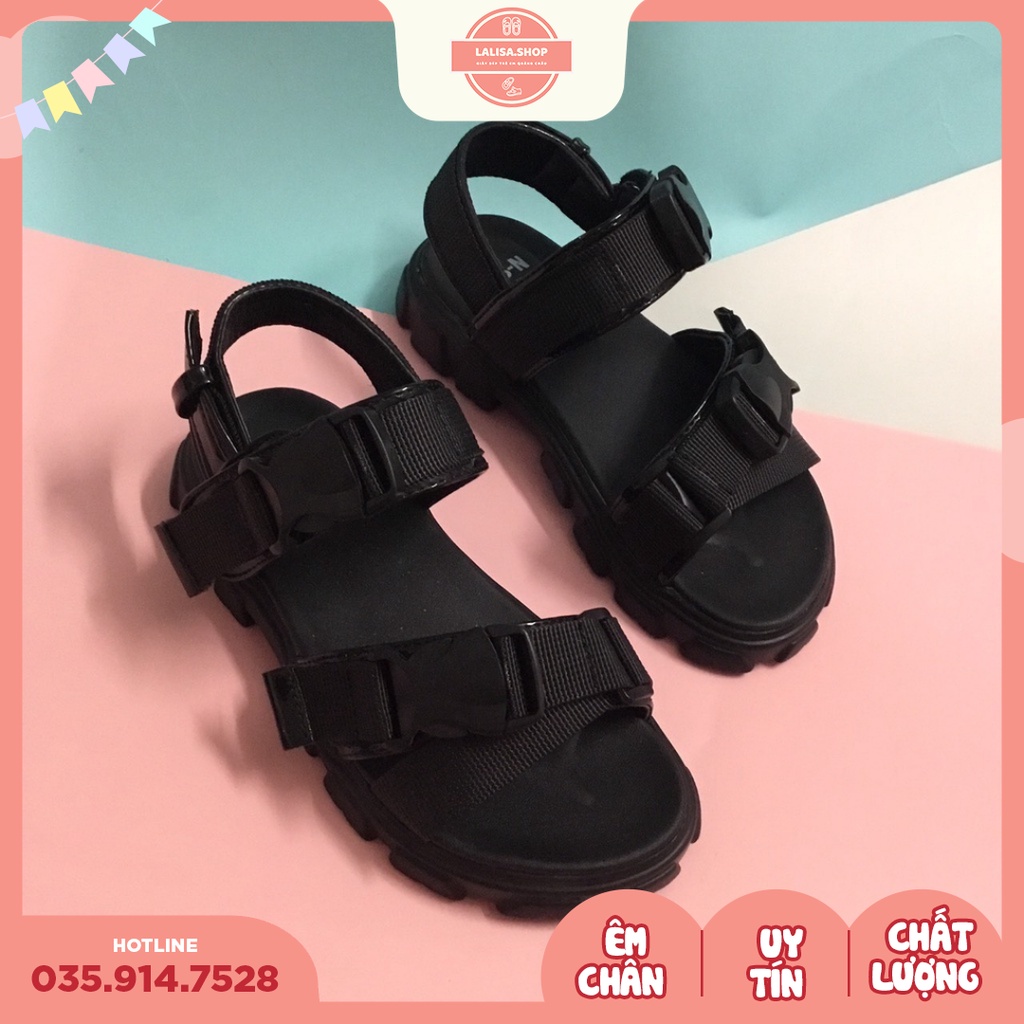 [Hàng chính hãng] Sandal Cho Bé Trai Bé Gái Đen Nhám Siêu Nhẹ ,Thời Trang Phong Cách LALISA, Size từ 29 - 31
