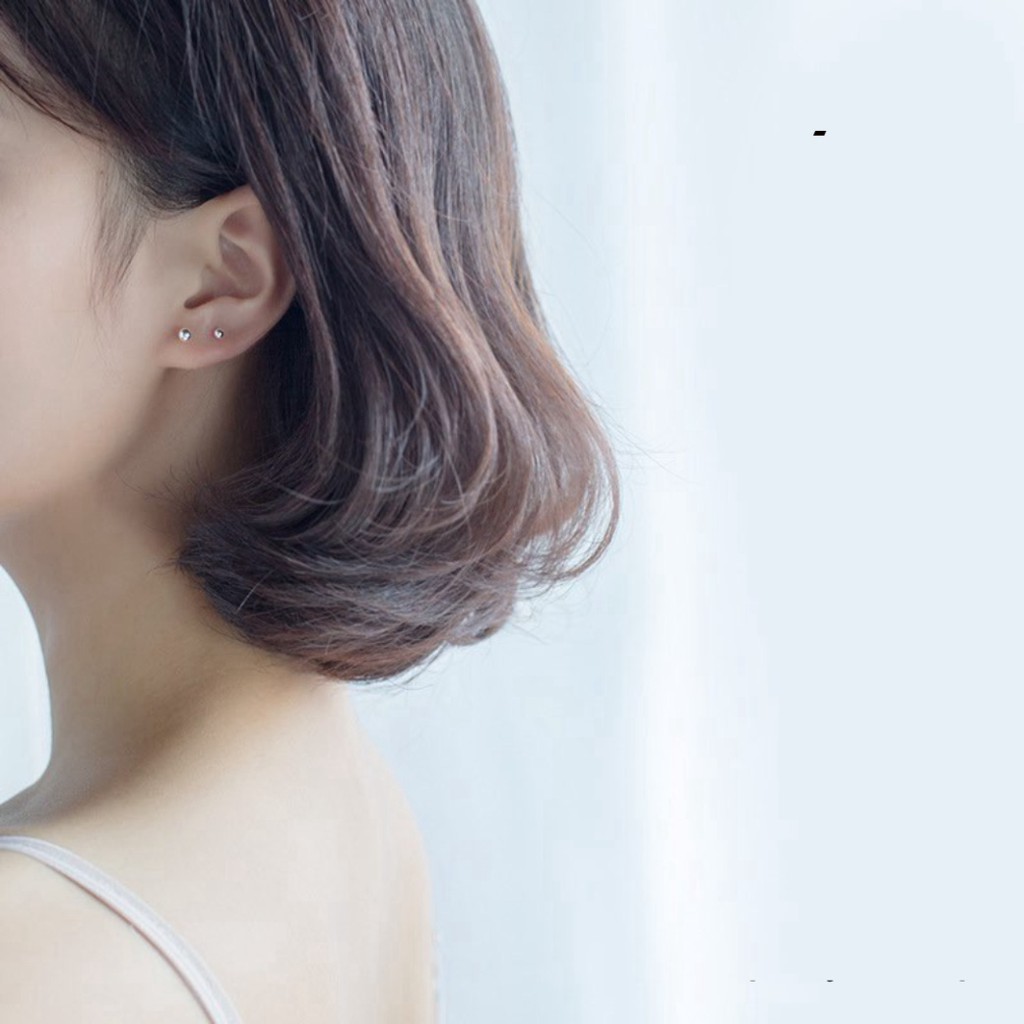 Khuyên tai bạc nữ nụ Basic hình cầu, Bông tai bạc nữ Duyson Silver