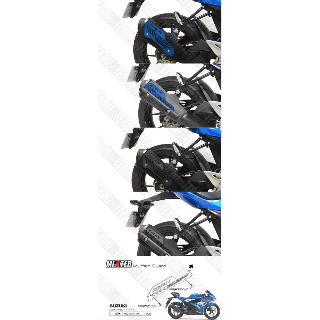 Phụ Kiện Trang Trí Ống Xả Cho Xe Mô Tô Gsxr150 Gsxs150 '17-' 19 Gsx-R150 Gsx-S150 2017-2019