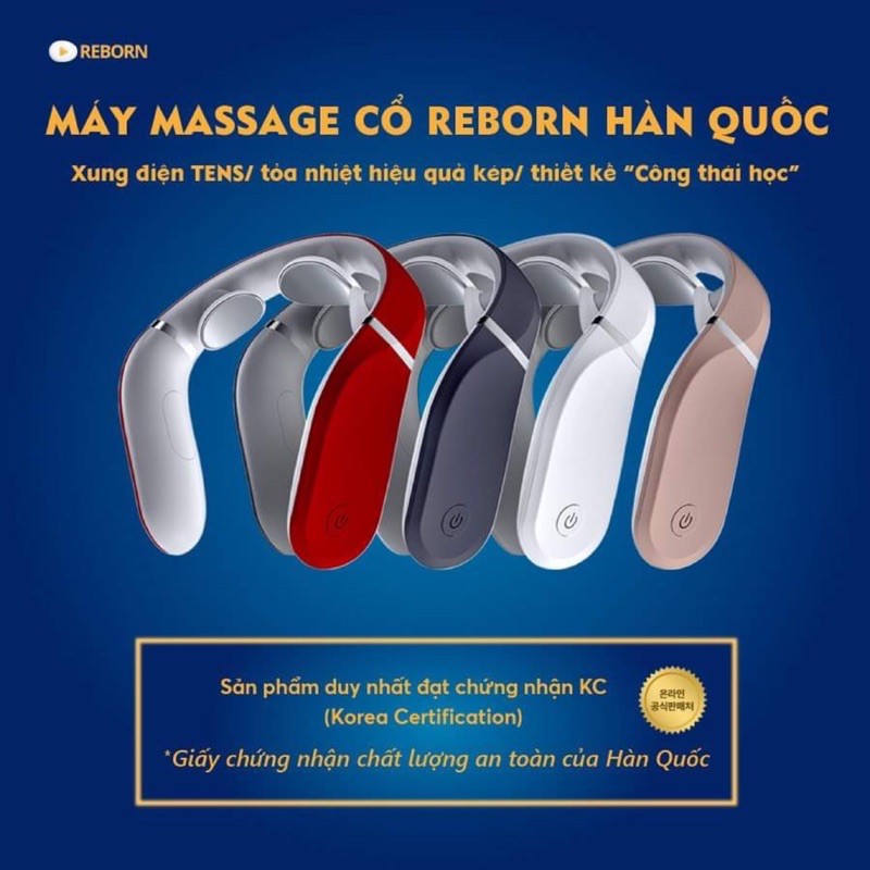 [BH 12 tháng] Máy mát xa cổ vai gáy Reborn Hàn Quốc kèm hdsd Tiếng Việt