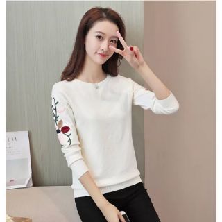 Áo len cardigan thêu hoa tay
