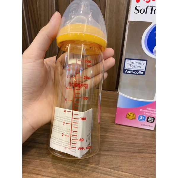 Bình Sữa Pigeon Cổ Rộng Cao Cấp 160ml/240ml cho bé