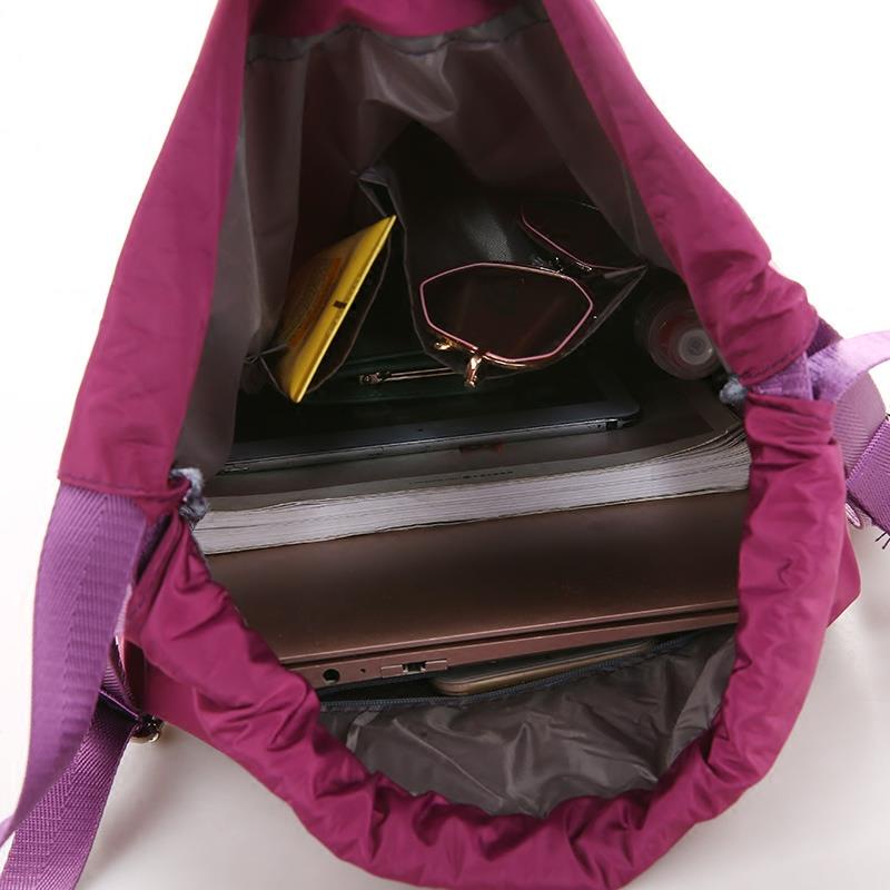 Ba Lô Dây Rút Bằng Vải Oxford Siêu Nhẹ Sức Chứa Lớn Cho Nữ