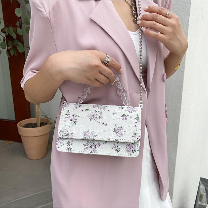 Túi xách nữ túi đeo chéo kẹp nách đẹp đeo vai xinh sang đi tiệc đi chơi Hàn Quốc cao cấp giá rẻ hoa nhí TX0014 Hana Bags