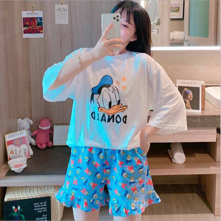 Đồ bộ pijama mùa hè bộ ngủ dễ thương mặc nhà siêu xinh M02