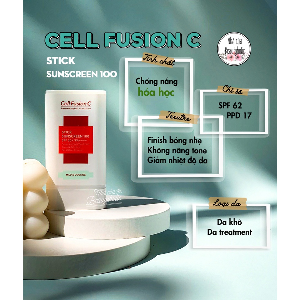 Sáp chống nắng hóa học CELL FUSION C STICK SUNSCREEN 100 SPF50+ PA++++