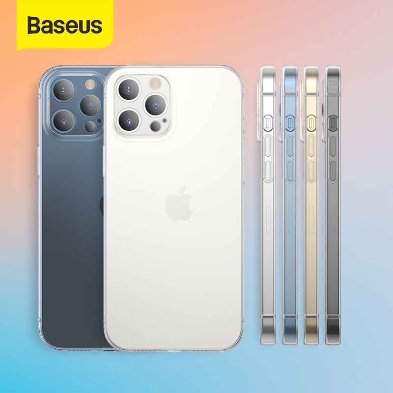 Baseus Ốp Điện Thoại Trong Suốt Bảo Vệ Ống Kính Máy Ảnh Cho Iphone 13 12 Pro Max 13pro Max