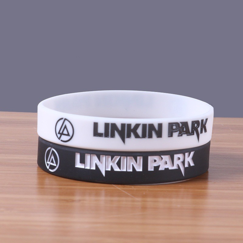 Vòng tay silicon in chữ Linkin Park cá tính dành người hâm mộ nhạc rock