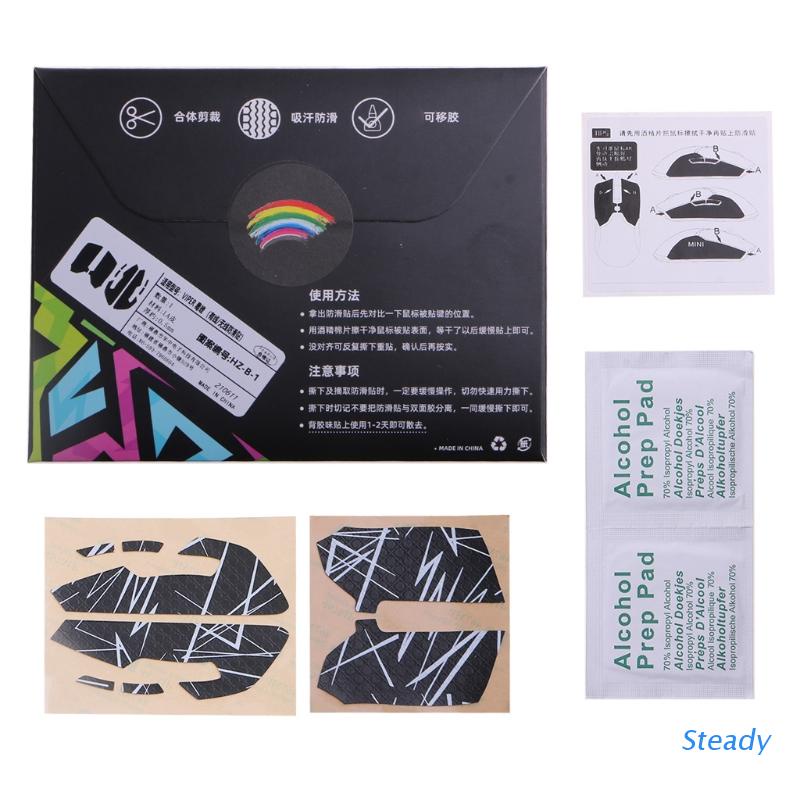 Steady DIY Mouse Skin 13x10mm Mouse Skates Side Stickers Sweat Resistant Pads Mice Anti-slip Grip Tape for Razer Viper Mouse