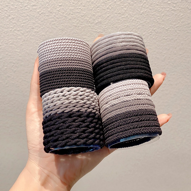 Set 10 Dây Cột Tóc Co Giãn Đơn Giản Thời Trang Hàn Quốc Mới