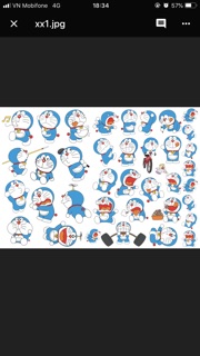 Set sticker doremon chống nước dán vali