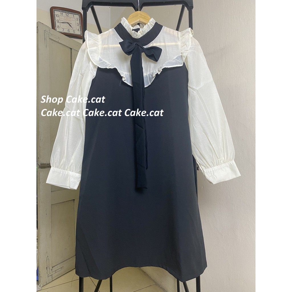 [Ship hỏa tốc] VÁY TIỂU THƯ CỔ BÈO PHỐI TAY VOAN ULZZANG | BigBuy360 - bigbuy360.vn