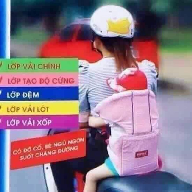 đai xe máy đỡ cổ cho bé