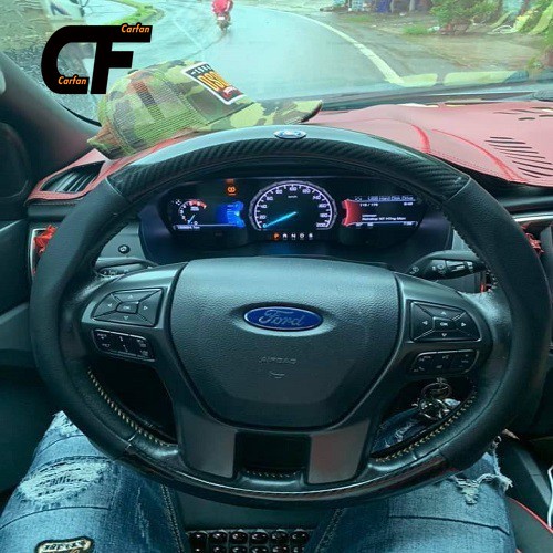 Sợi carbon Vô lăng thoáng khí bằng da Bọc Vô Lăng Cacbon cao cấp  Chống Trơn Chống Trượt Bọc Volang Full Logo Các Hãng giá tại xưởng