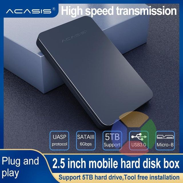 Hộp Box HDD 2.5Inch Đựng Ổ Cứng ACASIS Dùng Cho SSD Và HDD 2.5 Inch SATA3 USB3.0