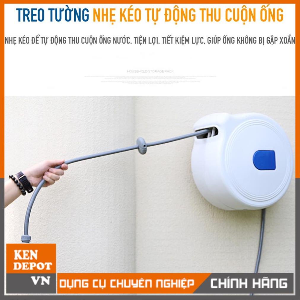 Bộ vòi tưới cây, rửa xe Lionking. Bao gồm rulo cuộn ống nước tự động - Dụng Cụ Chuyên Nghiệp