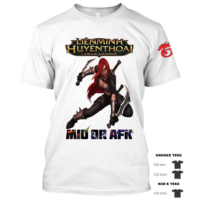 Áo Thun KATARINA, Áo Thun Liên Minh KATARINA Cực Đẹp - Áo Thun LMHT - LOL Tshirt