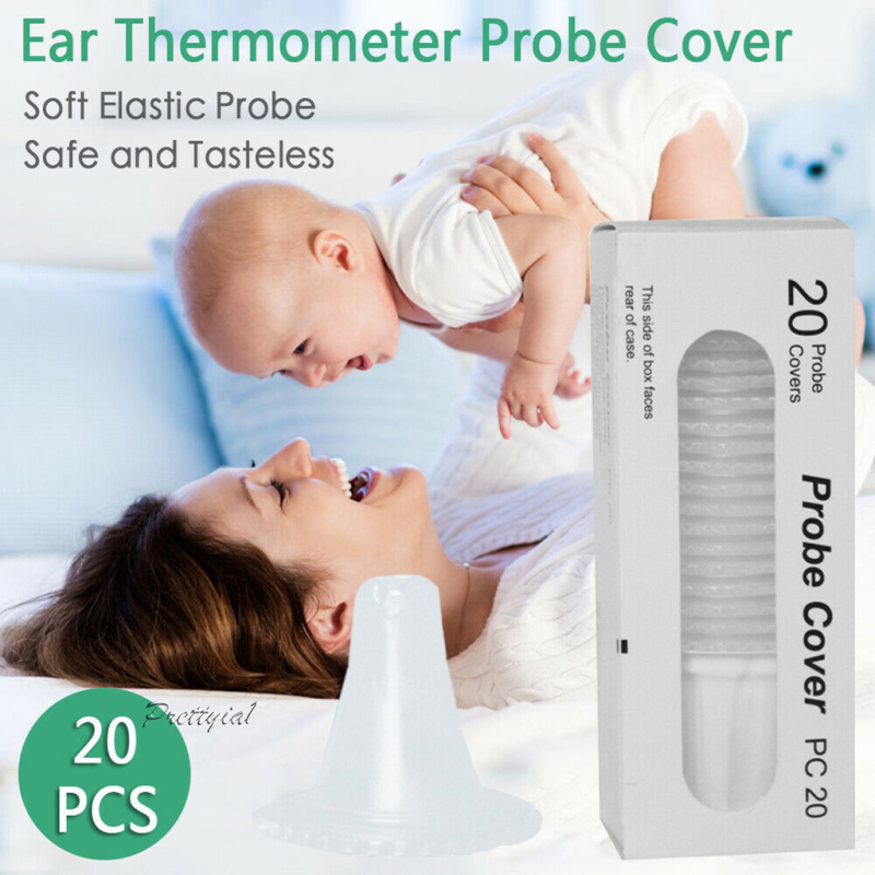 [PRETTYIA1]20x Disposable Ear Thermometer Probe Cover Caps Filter Lens for Braun Thermoscan