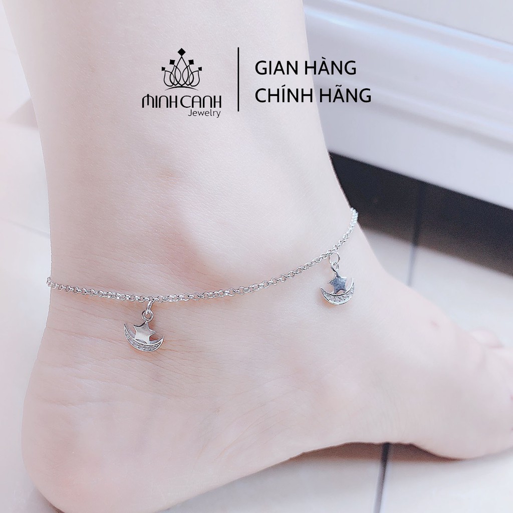 Lắc Chân Bạc 925 Hoạ Tiết Trăng Sao - Minh Canh Jewelry