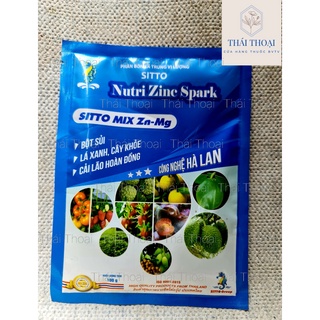 Phân bón lá npk bổ sung vi lượng - sitto nutri zinc spark - phối zn và mg - khắc phục vàng lá - gói 100g