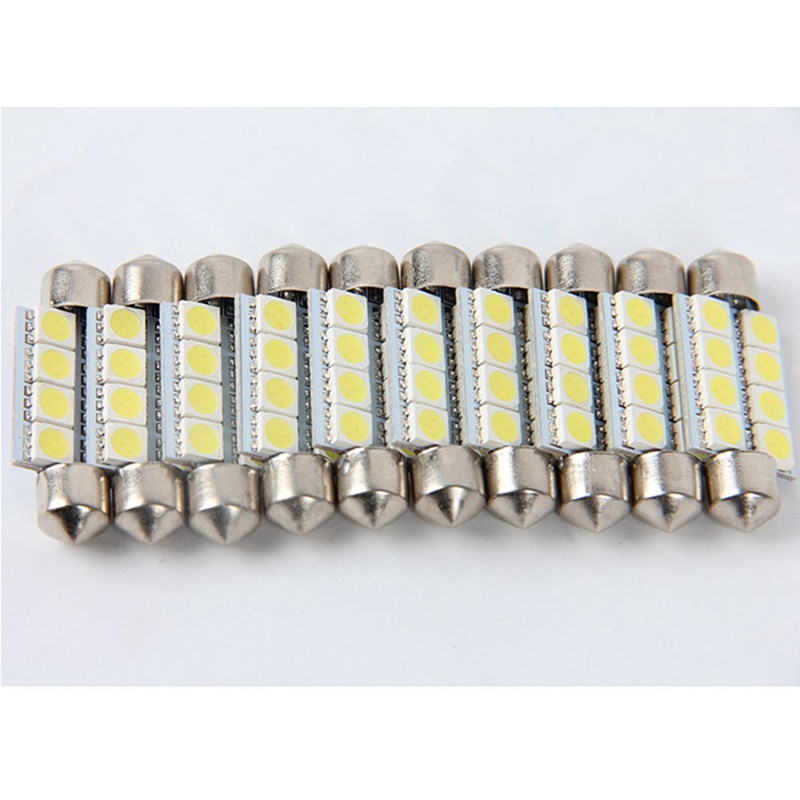 Set 10 Bóng Đèn Led Newnorthcast 0611 5050 41mm 8smd Dc12V Ánh Sáng Trắng Cho Xe Hơi | BigBuy360 - bigbuy360.vn