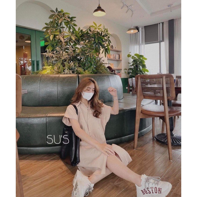 VÁY POLO SUÔNG KAKI chất đẹp