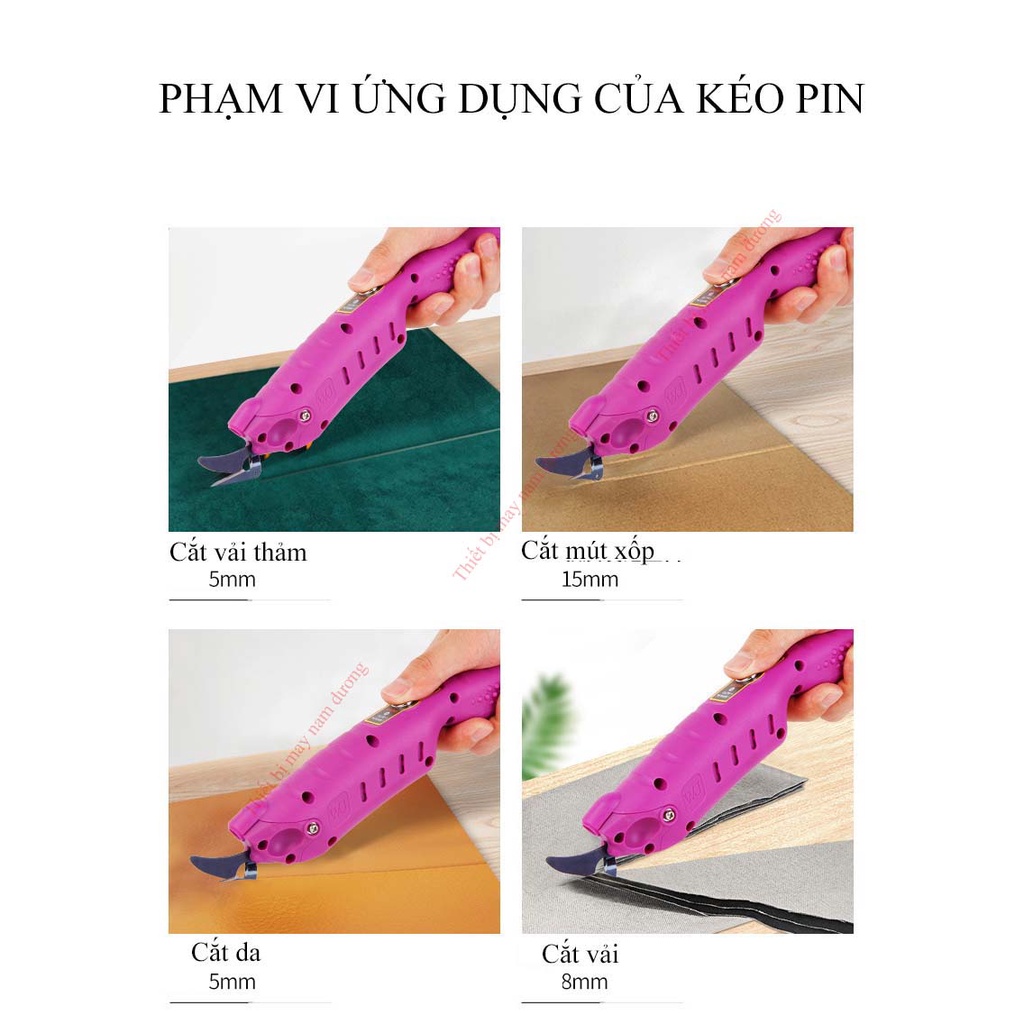 Máy cắt vải mini tiện lợi sử dụng pin &gt; cắt vải thun&gt; Pin bền sự dụng 180h liên tục