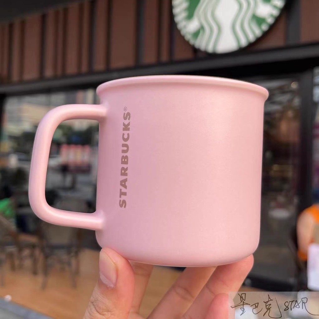 Cốc Sứ StarBucks Hồng Xinh Xắn Siêu Dày Dặn