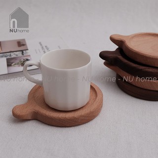 nuhome.vn | Đế lót ly hình phin - Kohi, được thiết kế theo hình dáng phin cà phê từ chất liệu gỗ tự nhiên cao cấp