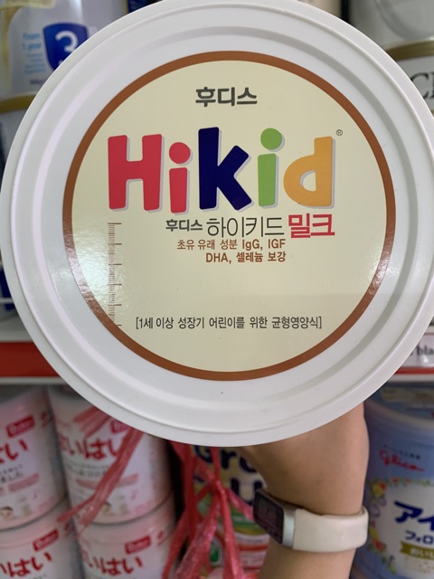 Sữa Hikid 600gram - vanila tăng chiều cao Nội Địa Hàn (cho bé từ 1-9 tuổi)