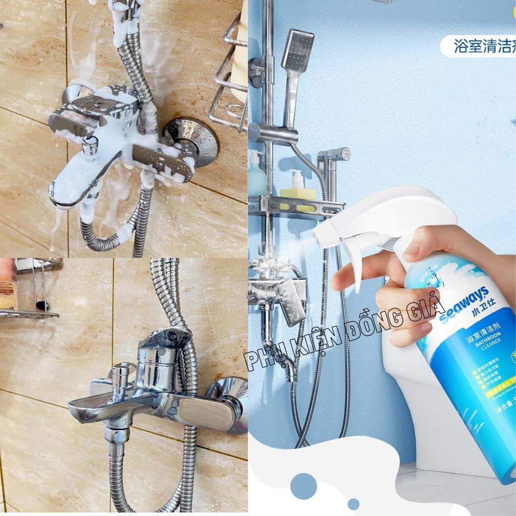 Tẩy cặn Canxi thiết bị nhà tắm Seaways chính hãng