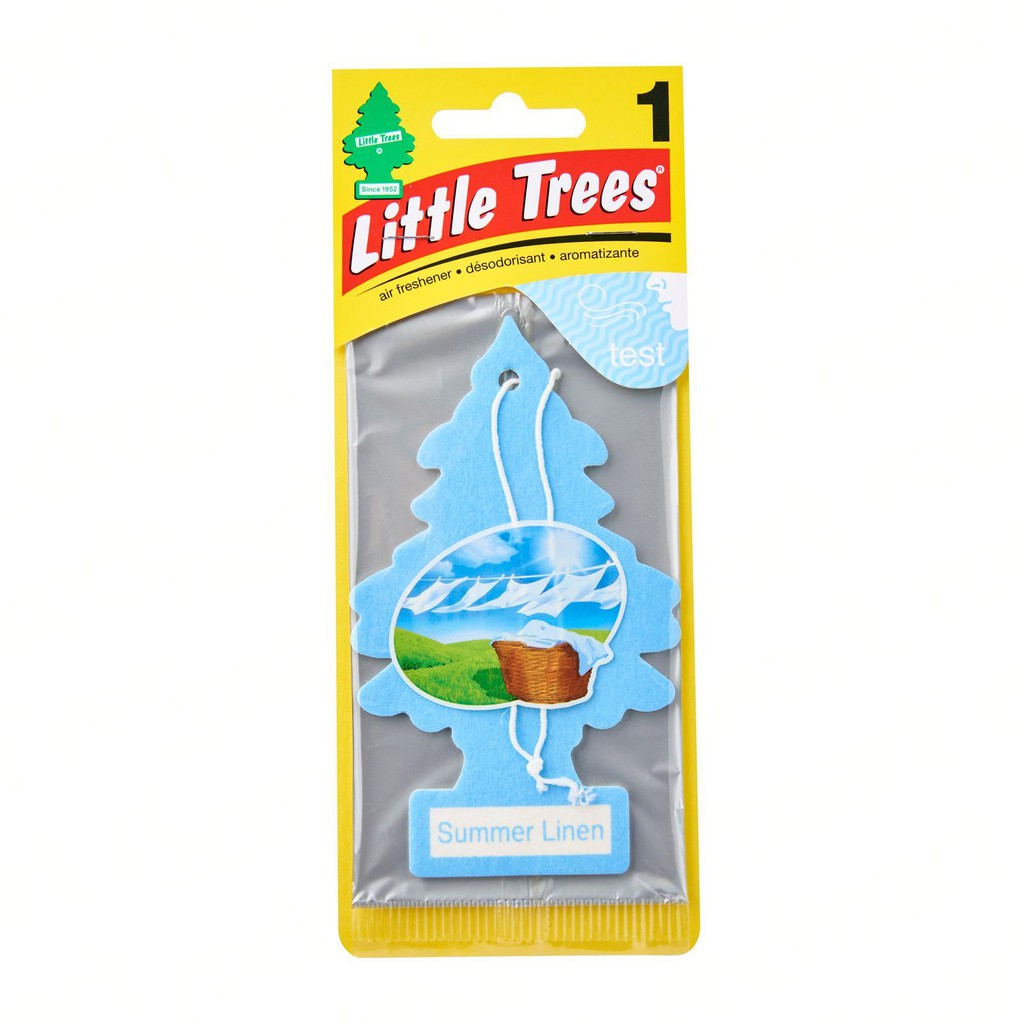 Cây thông thơm Little Trees Summer Linen (Mỹ) mùi vải lanh mùa hè