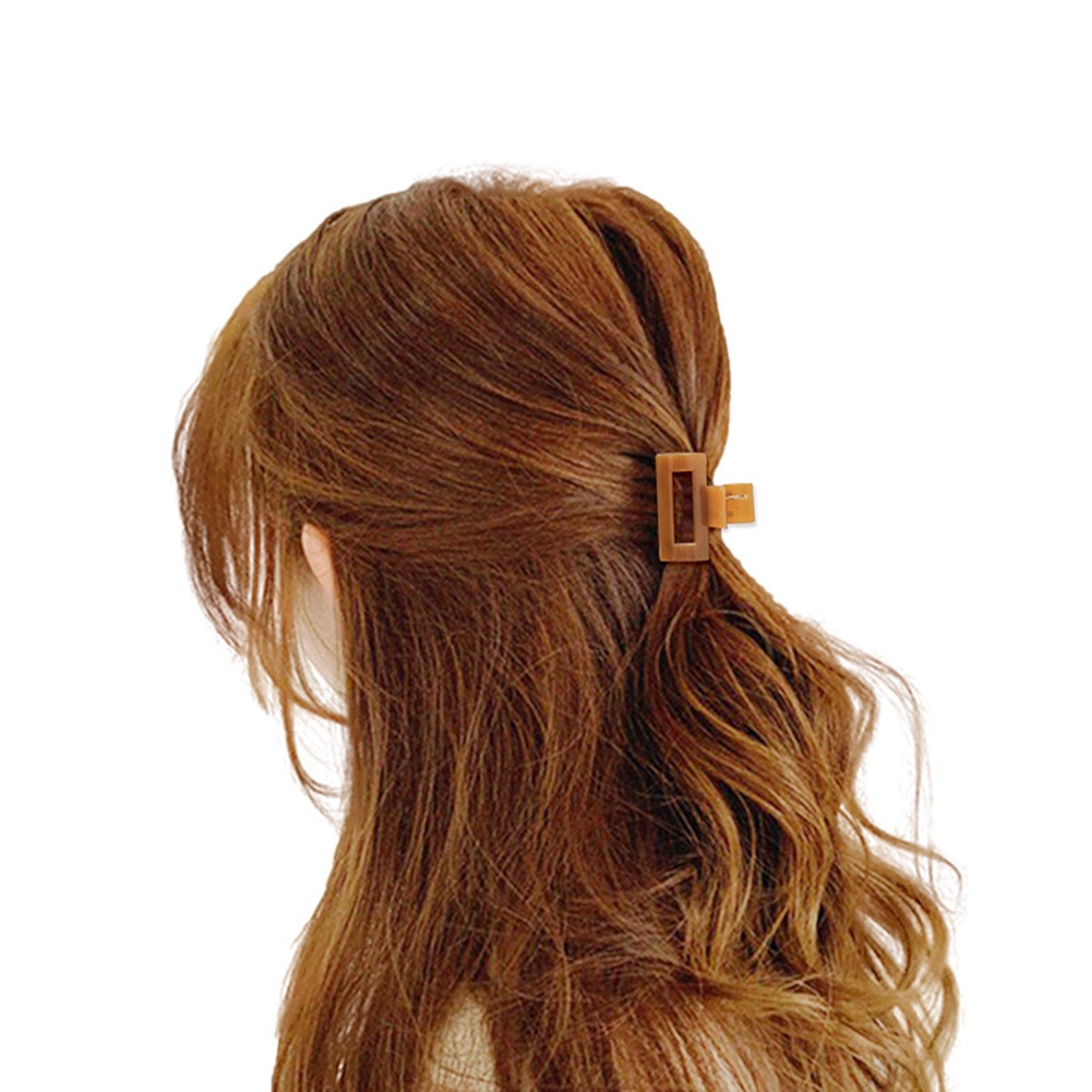 Set 2 Kẹp Tóc Nhựa 4 * 2.5cm Màu Thạch Thanh Lịch Và Đơn Giản Cho Nữ