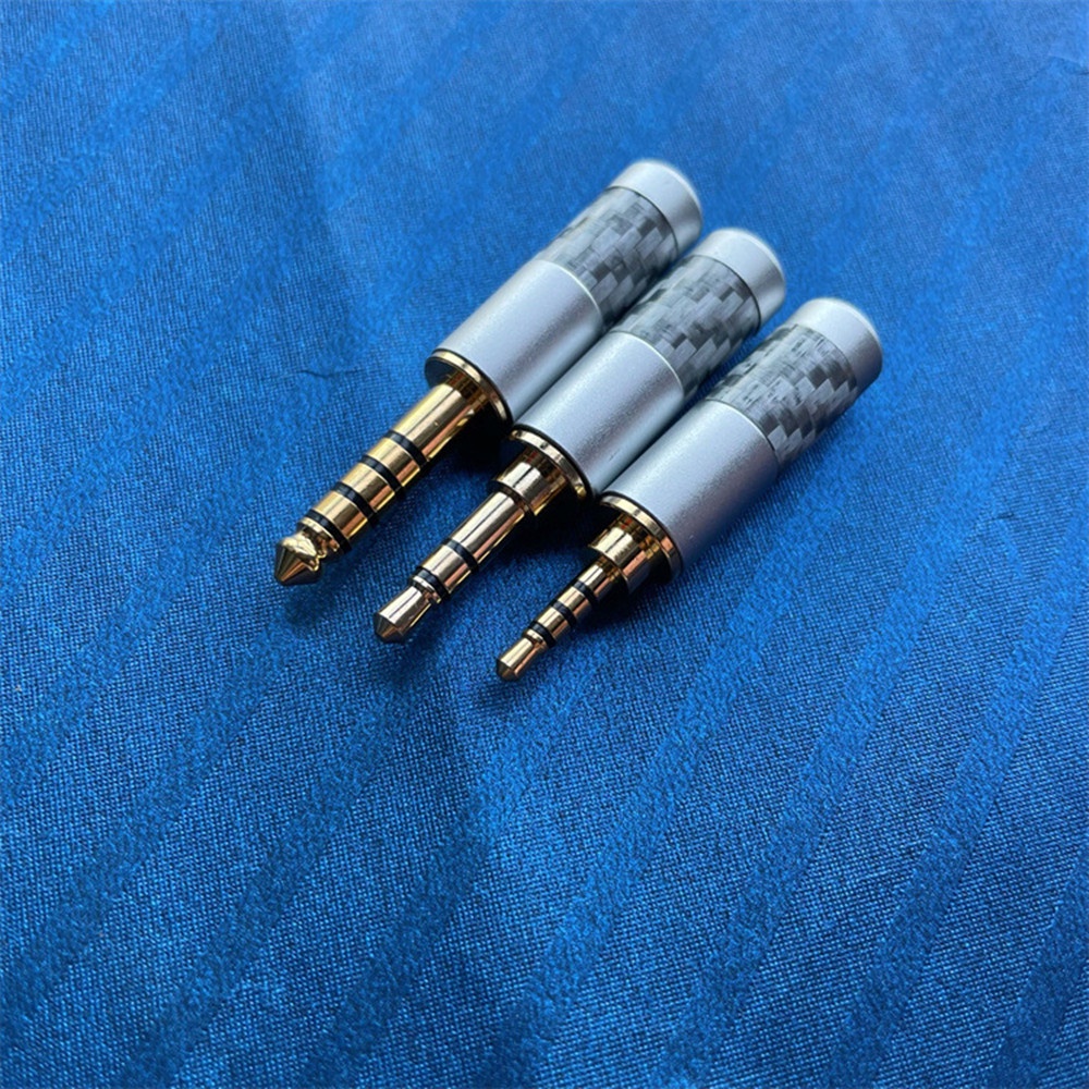 Đầu cắm chia cổng tai nghe MMCX 0.78 A2DC 2.5 3.5 4.4 chất liệu sợi cacbon làm đồ DIY