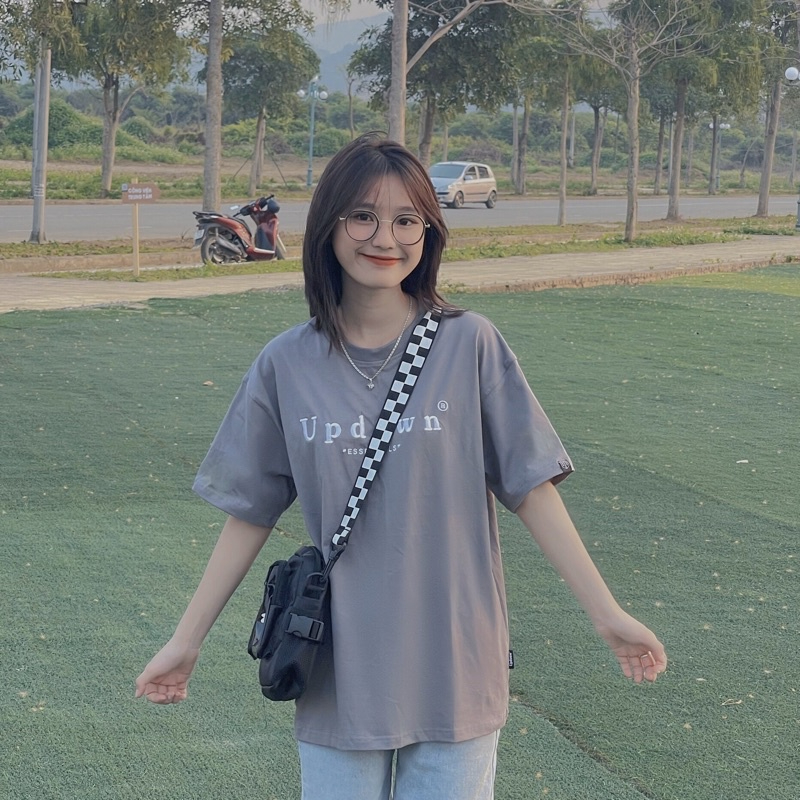 Áo thun UPDOWN Basic 2.0 - Unisex vải dày dặn thêu logo 2d sắc nét form oversize