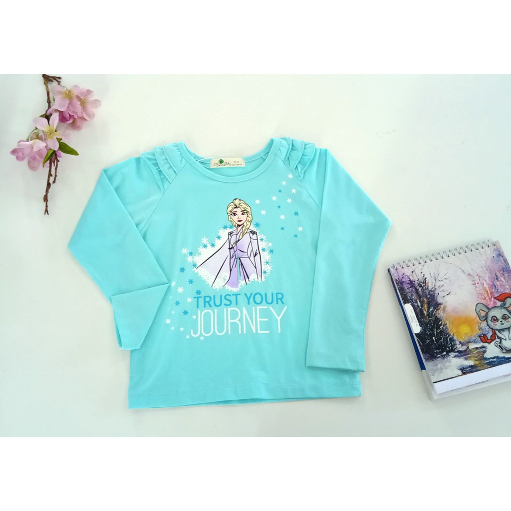 Áo Cotton Thu Đông Hình Elsa LITIBABY Thời trang trẻ em dành cho bé gái size 3-10 tuổi. Mã VT00483