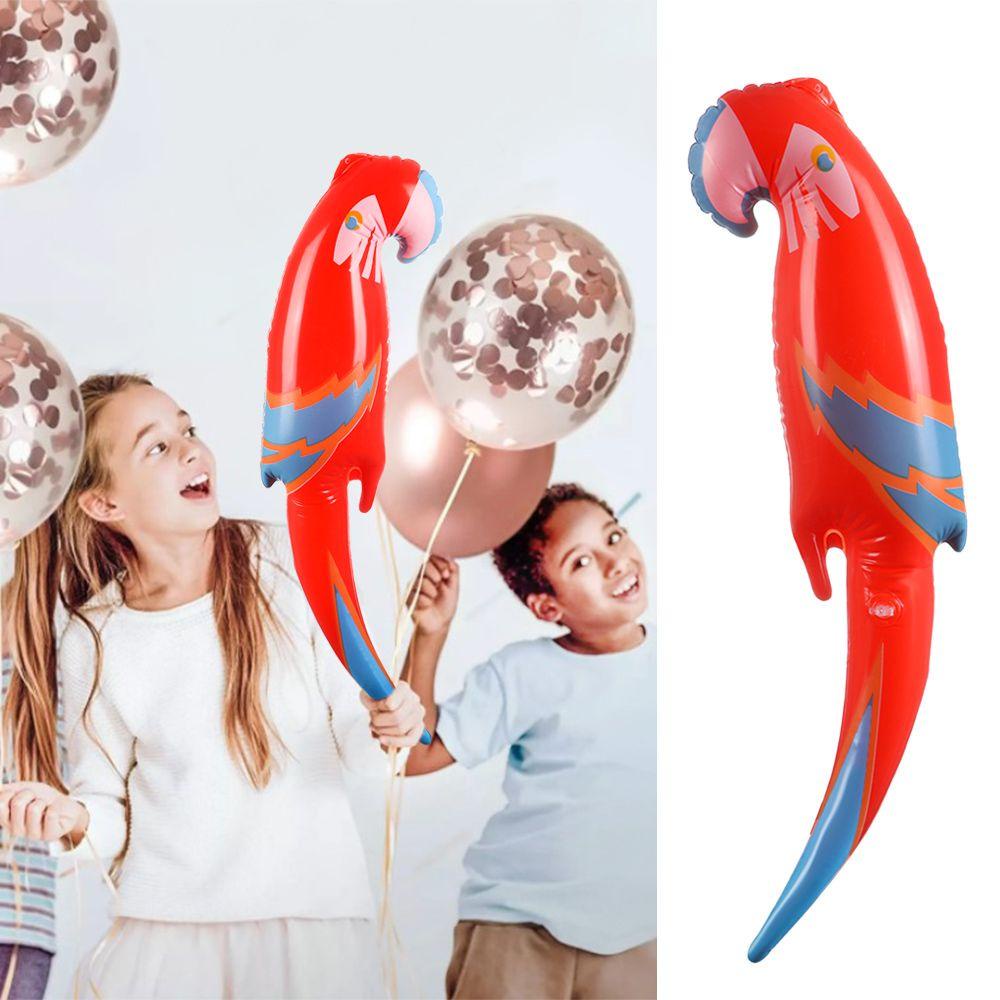 Bộ 2 Bong Bóng PVC Bơm Hơi Họa Tiết Động Vật Vui Nhộn Trang Trí Tiệc Ngoài Trời Cho Vẹt
