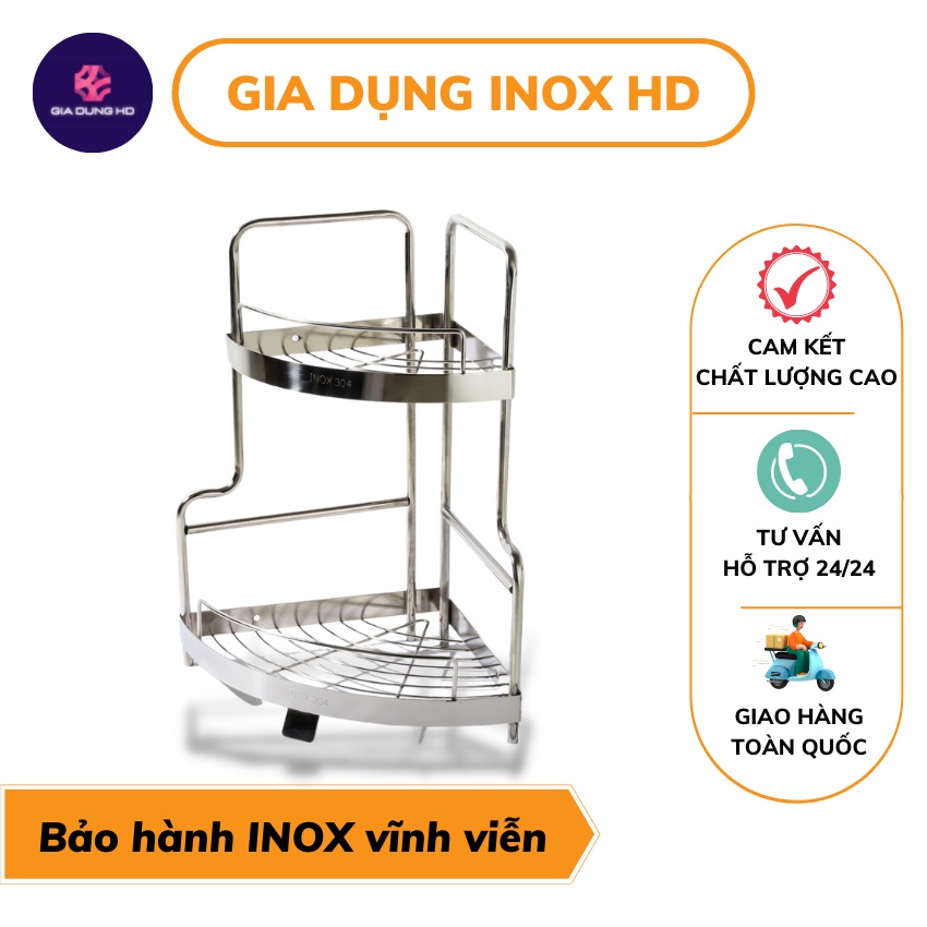 Kệ góc đa năng nhà tắm 2 tầng inox 304 💥 FREE SHIP 💥 kệ đựng chai lọ nhà tắm thiết kế tối giản, nhỏ gọn dễ dàng vệ sinh