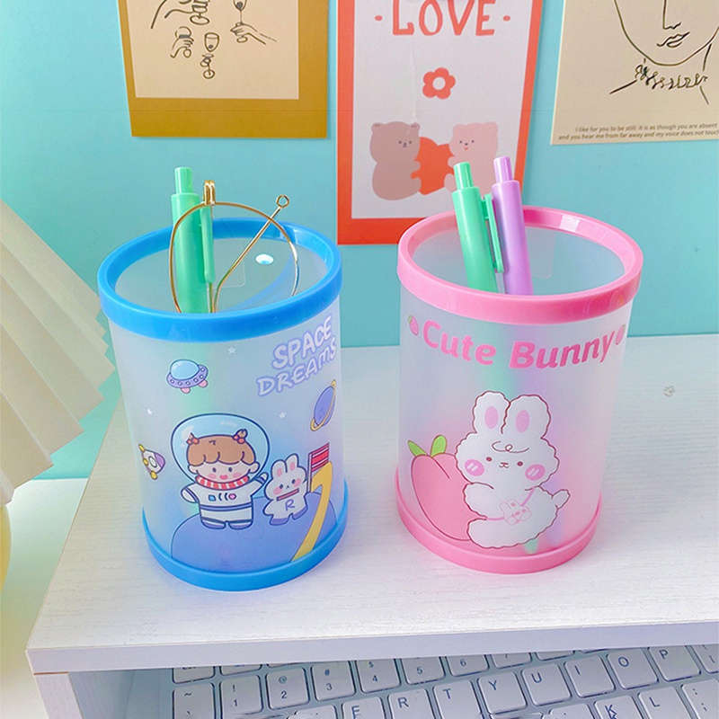 Hộp Đựng Bút Để Bàn Họa Tiết Hoạt Hình Dễ Thương Cho Học Sinh