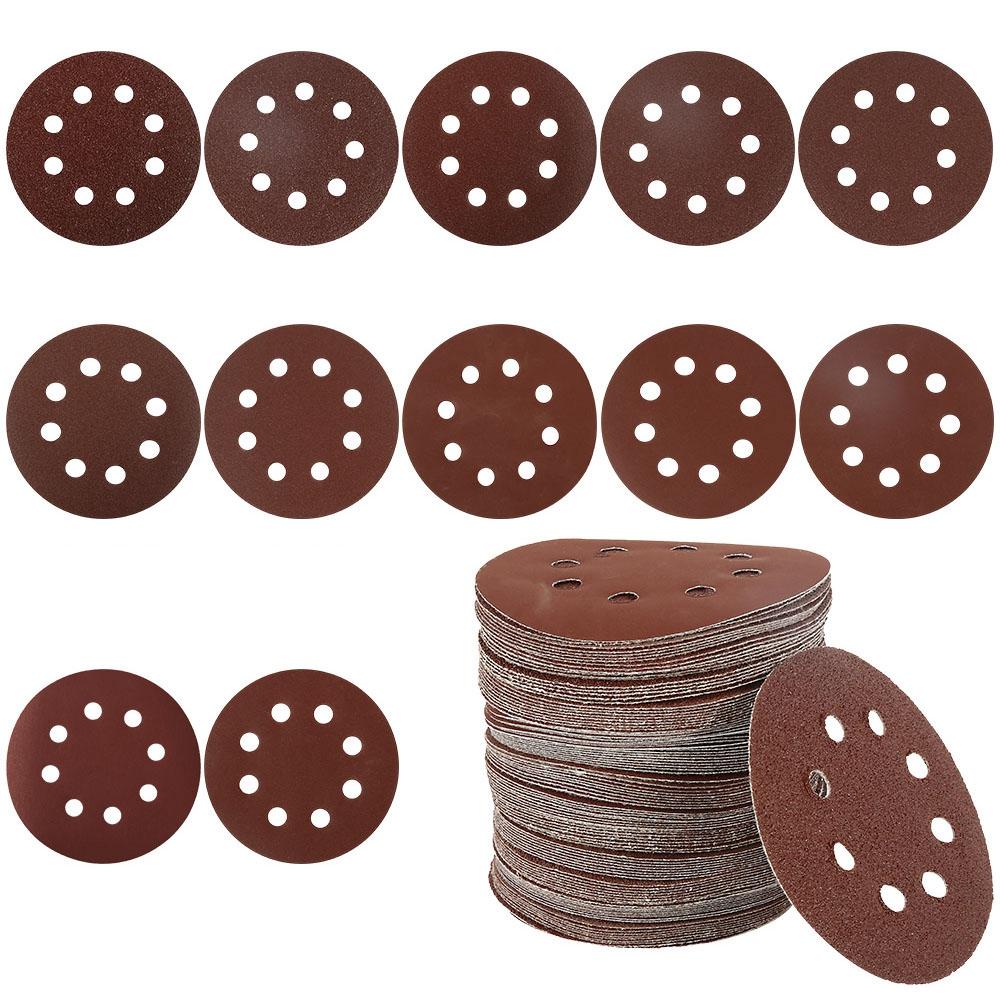 LANFY Giấy Nhám 8 Lỗ 5 Inch Chuyên Dụng Cho Làm Gỗ