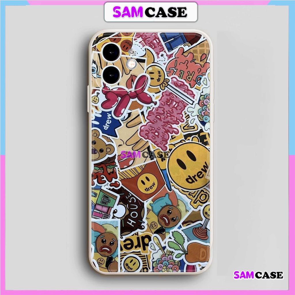 Ốp lưng iPhone 6/6s/7/8/X/XS/11/12/13/14 Pro Plus Max viền vuông chống sốc bảo vệ camera silicon mềm hình Drew21-1