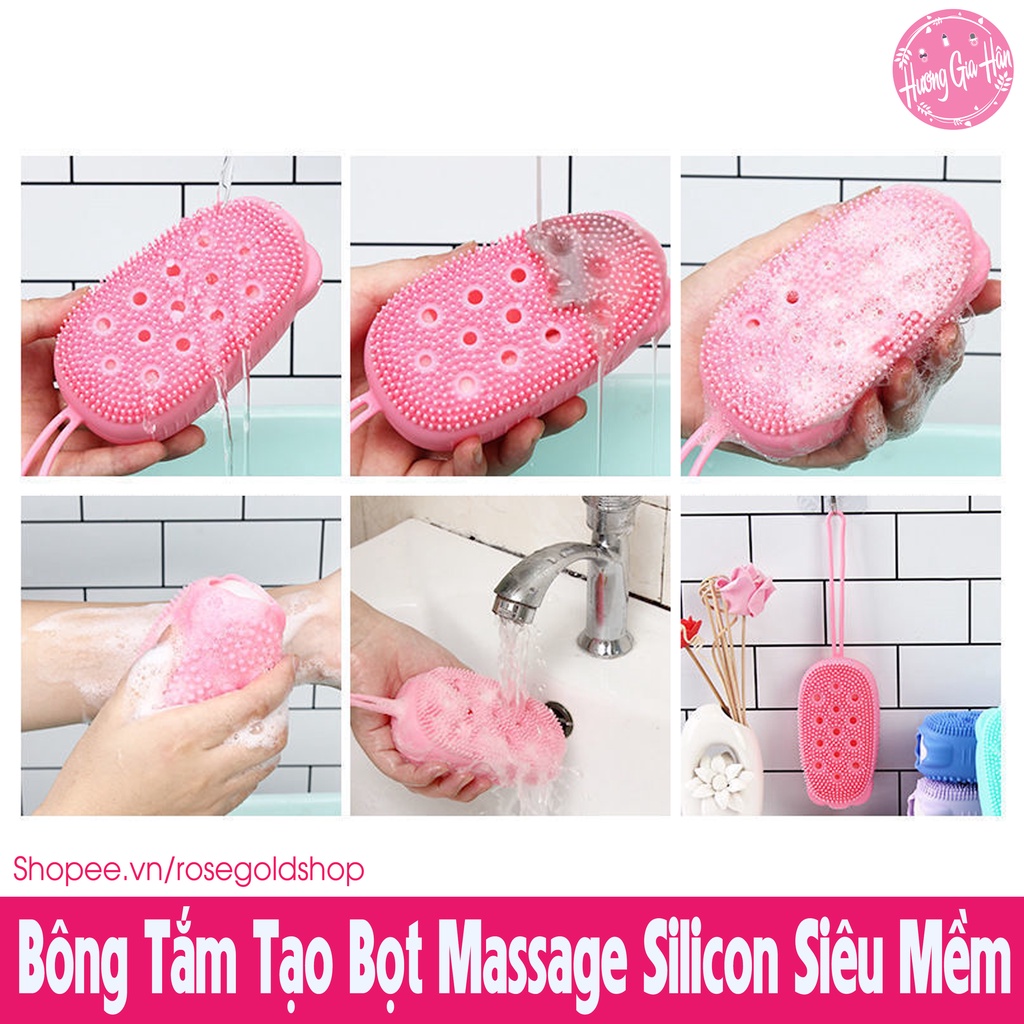 Bông Tắm Tạo Bọt Massage Silicon Hình Chuột Siêu Mềm, Bảo Vệ Làn Da Bạn