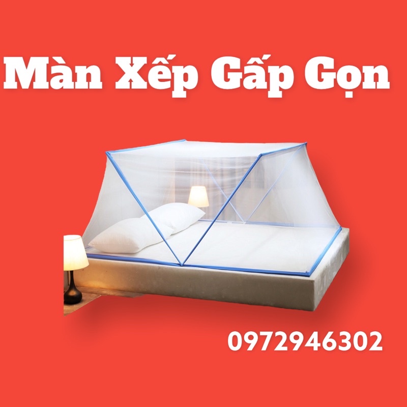 Màn Xếp Thông Minh Gấp Gọn, Mùng Xếp Tiện Lợi Chính Hãng 1m-1m2-1m4-1m6-1m8