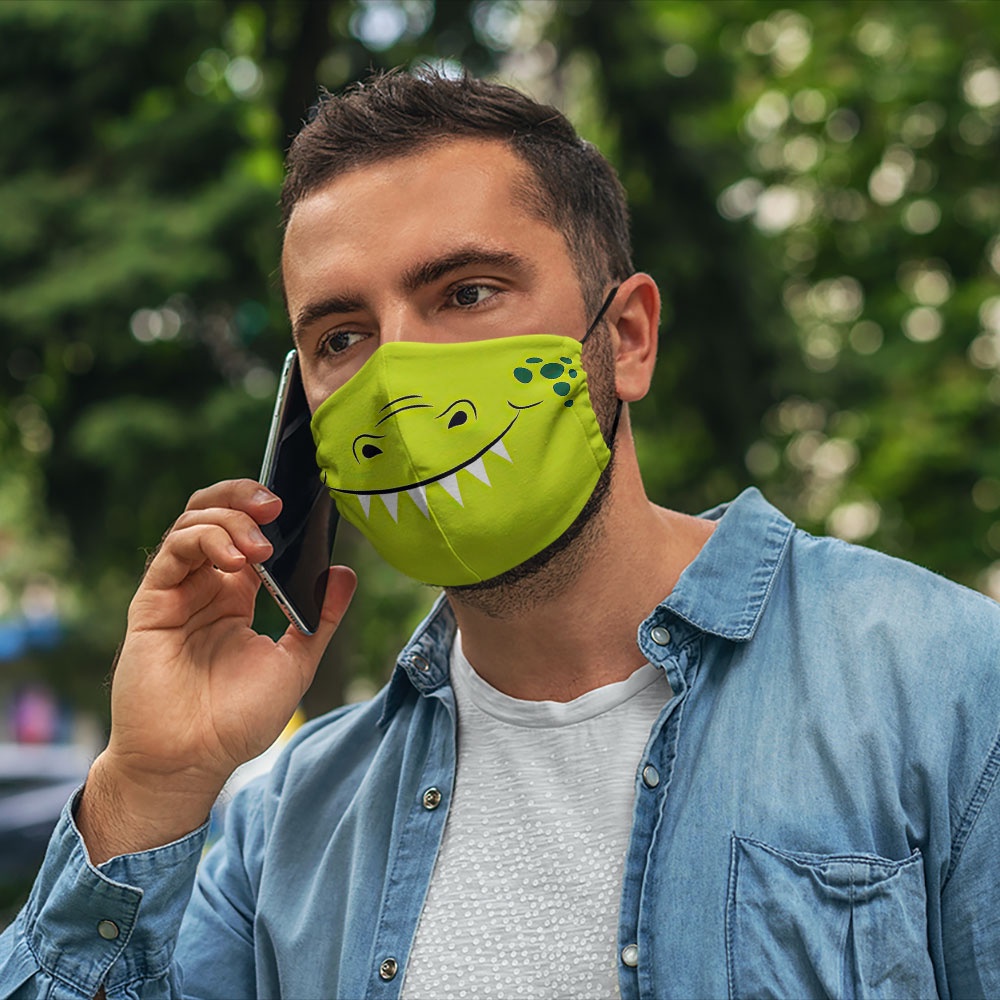 Khẩu trang vui nhộn đáng yêu hoạt hình trẻ em cho bé thú cưng Hình Vẽ DRAWN CARTWELL chất liệu vải mềm kháng khuẩn dày 2