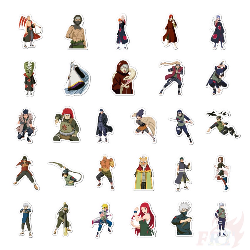 Set 100 miếng dán trang trí chống thấm nước họa tiết Naruto độc đáo chất lượng cao
