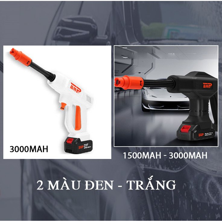 Súng rửa xe áp lực cao không dây dùng pin Lithium 24V, súng rửa xe mini gia đình tiện dụng