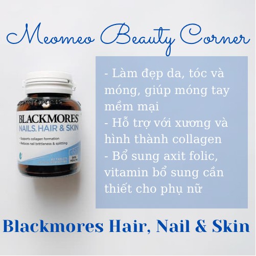 Viên uống Blackmores Nails Hair and Skin của Úc