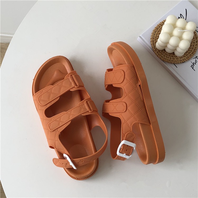 [Mã WABRMH99 giảm 12% đơn 99K]Giày Sandal Nữ giayBOM Quai Dán Đế Cao 3 cm Siêu Nhẹ B1042