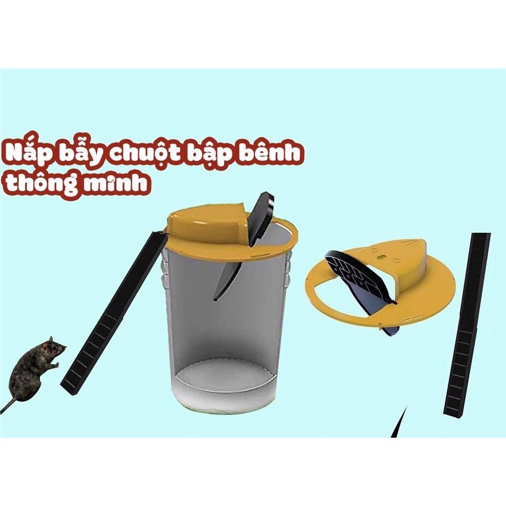 Bẫy chuột tự động, bẫy chuột thông minh có nắp bập bênh bằng nhựa loại 1 sử dụng an toàn không độc hại hiệu quả cao GD40