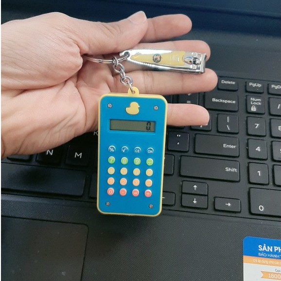 Combo 1 bấm móc tay 1 máy tính mini mẫu mới bền đẹp